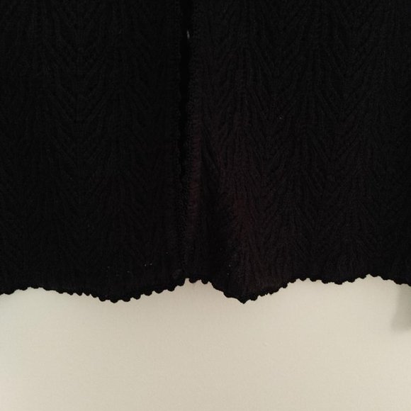 Axcess Liz Clairborne Black Button Down Long Sleeved Cardigan - Picture 5 of 7